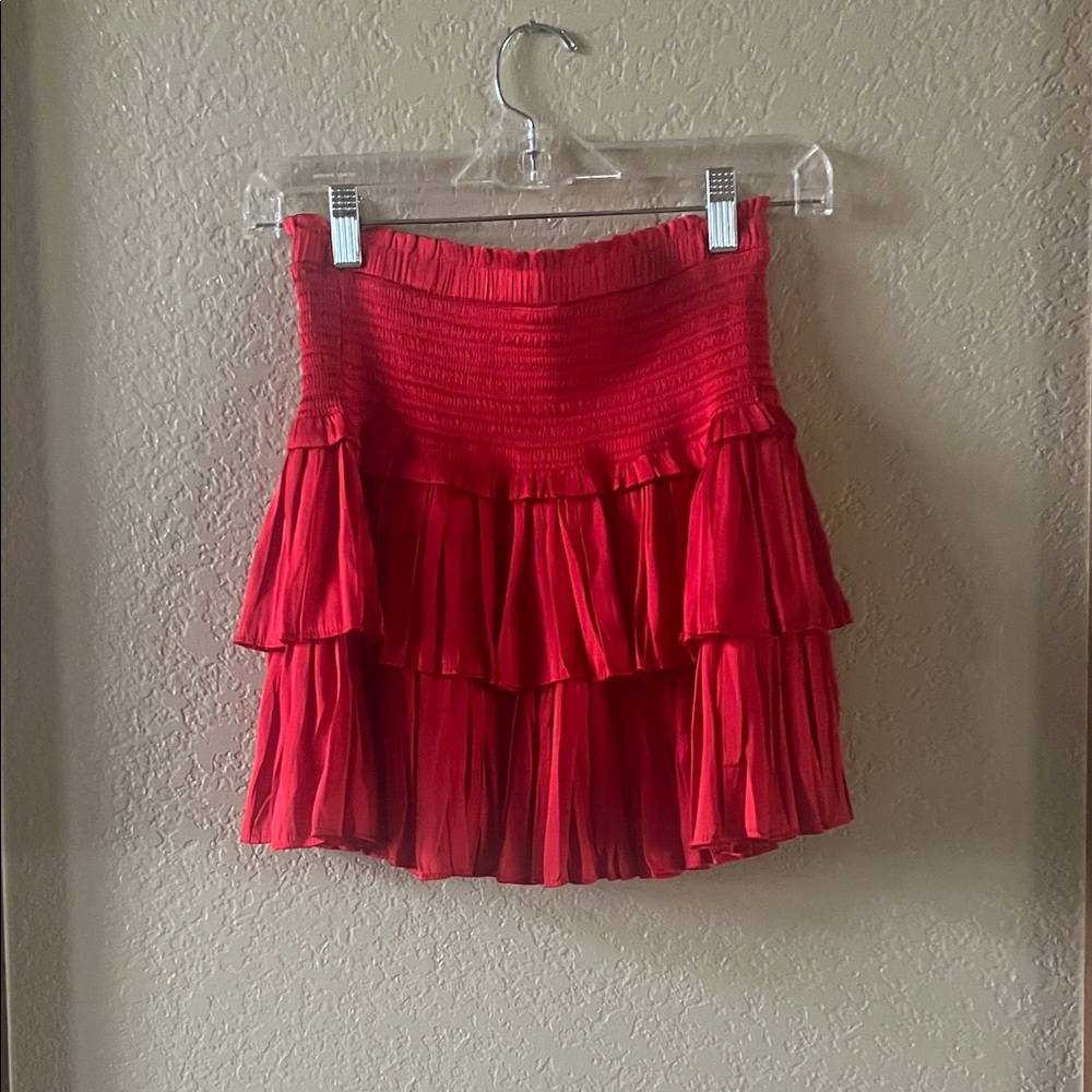 Red Tiered Skirt
